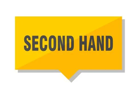 Second hand price tag Stock Illustration