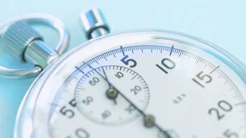 The second hand runs across stopwatch dial. Sport and time concept . Stock Footage 156301047