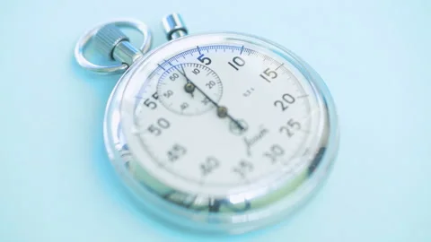 The second hand runs across stopwatch dial over the dollar banknotes. Financi Stock-Footage 156301104