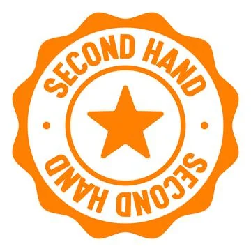 Second hand seal badge. second hand label sticker. Vector sign Illustrazione stock
