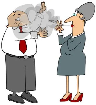 Second hand smoke Stock Illustration
