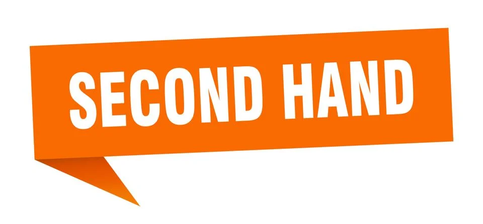 Second hand speech bubble. second hand ribbon sign. second hand banner Stock Illustration