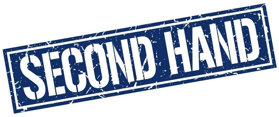 Second hand square grunge stamp Stock Illustration