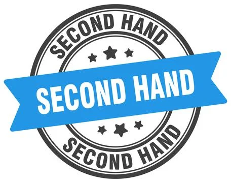 Second hand stamp. second hand label on transparent background. round sign Stock Illustration