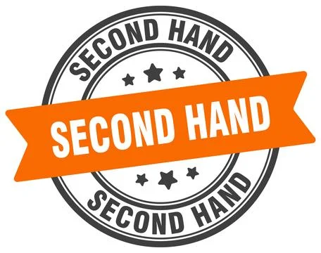 Second hand stamp. second hand label on transparent background. round sign Stock Illustration