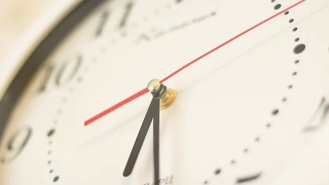 The second hand of the wall clock moves in a circle Stock Footage 125154653