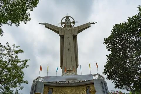 The second largest statue of jesus in the world in vietnam Stock Photos