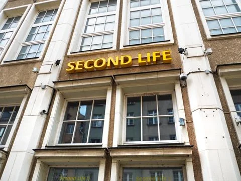 Second Life Storefront in Danzig, Poland Stock Photos