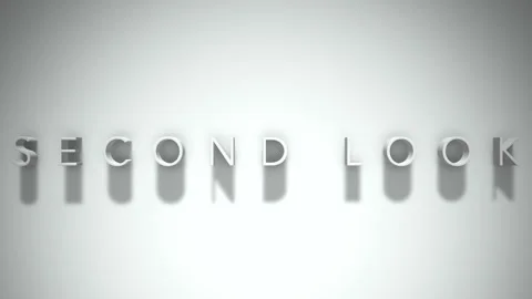 Second look 3D title animation with shadows on a white background 库存影片 297382255
