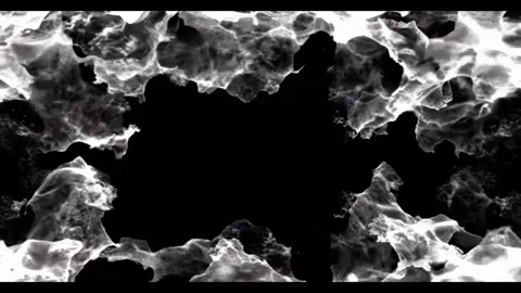 Second loop of white grunge over black Stockbeeldmateriaal 305639450