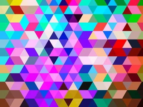 A second to none digital designing pattern of colorful triangles Stock Illustration