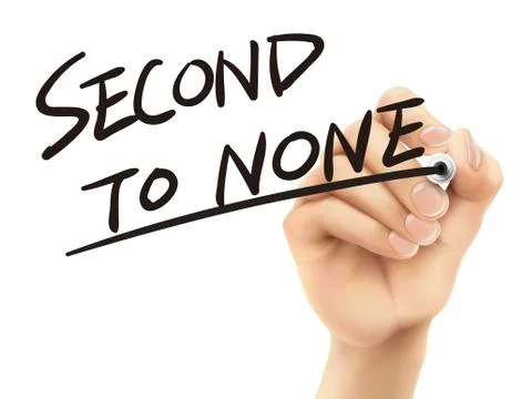 Second to none written by hand Stock Illustration