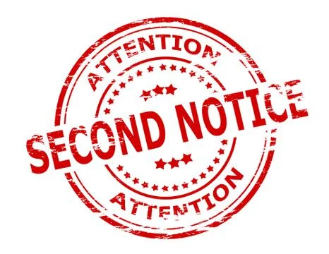 Second notice Stock Illustration