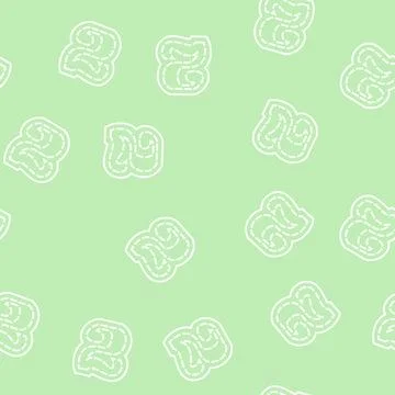 Second number line seamless pattern Stock Illustration