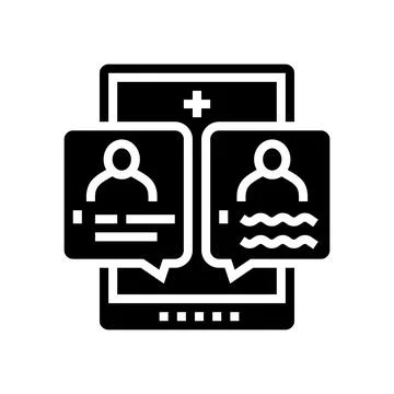 Second opinion glyph icon vector illustration Stock Illustration