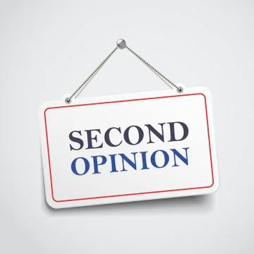 Second opinion hanging sign Stock Illustration