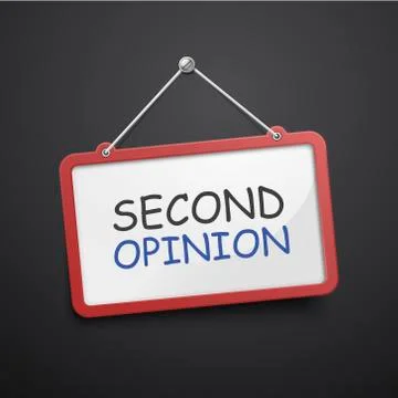 Second opinion hanging sign Stock Illustration