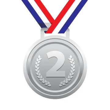 Second Place Medal Stock Illustration