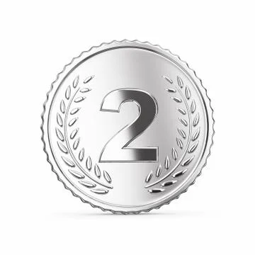 Second place medal render Stock-Illustration