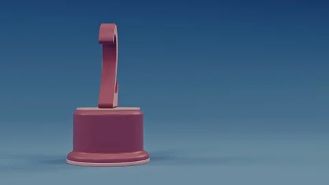 Second place number loop animation from center to left side Video stock 100745078