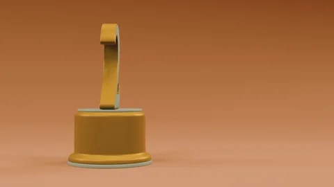 Second place number loop animation from center to left side warm look Video stock 100745261