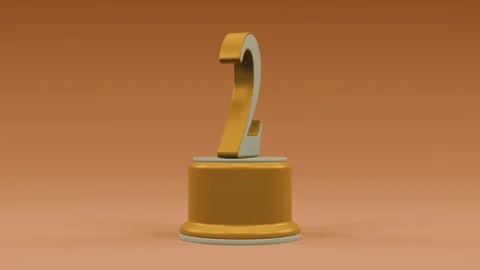 Second place number loop animation from center warm look Video stock 100745399