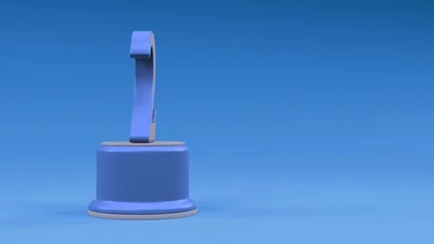 Second place number loop animation from center to left side cold Stock Footage 100903611