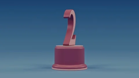 Second place number loop Stock Footage 100745170