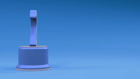 Second place number loop left side cold look Video stock 100744856