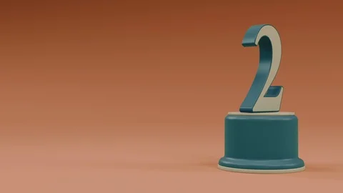 Second place number loop right side retro look Stock Footage 100744986