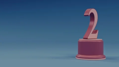 Second place number loop right side Video stock 100745133