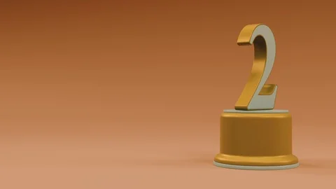 Second place number loop right side warm look Stock Footage 100745357