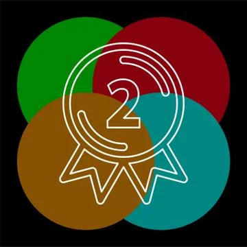Second place prize vector icon Stock Illustration