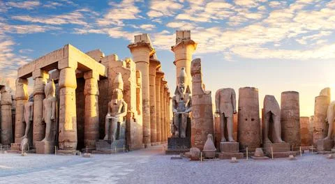 Second Pylon of the Luxor Temple, Egypt Stock Photos