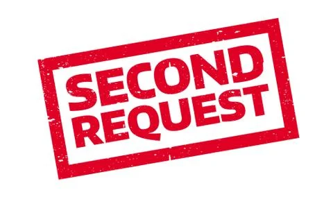 Second Request rubber stamp Stock Illustration