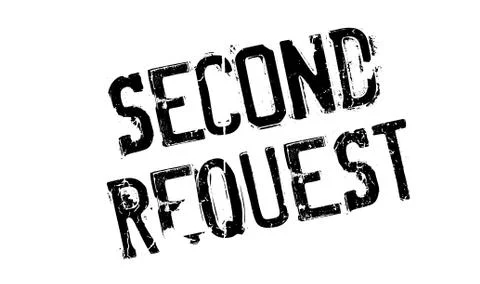 Second Request rubber stamp Stock Illustration
