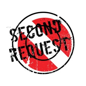 Second Request rubber stamp Stock Illustration