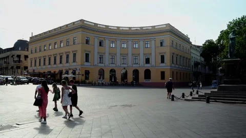 The second semi-circular building in Odessa Stock Footage 184916528