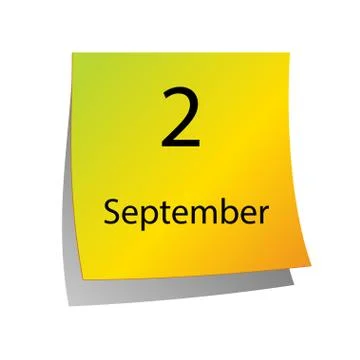 The second of September Stock Illustration