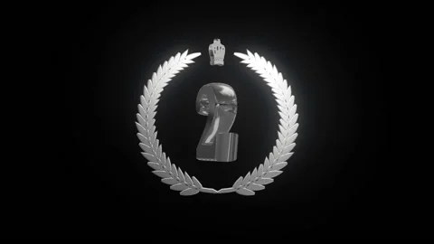 Second silver symbol award ranking animation Video stock 149101330
