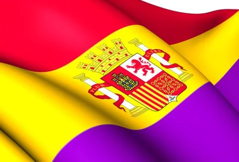 Second spanish republic flag Stock Illustration