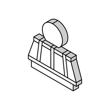 Second stage of roof replacement isometric icon vector illustration Stock Illustration