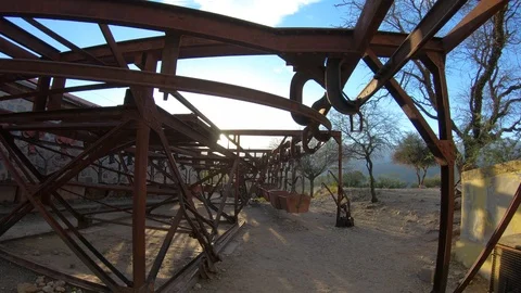 Second station, Cable Car Chilecito - La Mejicana gold mine in Famatina Video stock 96394819