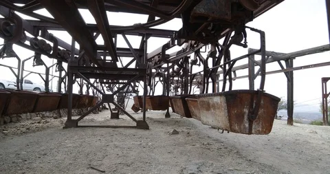 Second station of old Cable Car Chilecito-La Mejicana mine 스톡 동영상 94777852