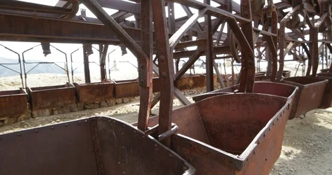 Second station of old Cable Car Chilecito-La Mejicana mine 스톡 동영상 94849687