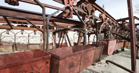 Second station of old Cable Car Chilecito-La Mejicana mine Video stock 94866672