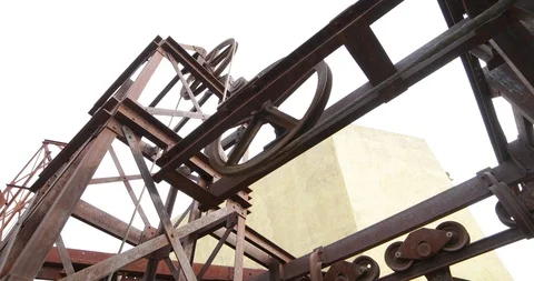 Second station of old Cable Car Chilecito-La Mejicana mine 스톡 동영상 95090537