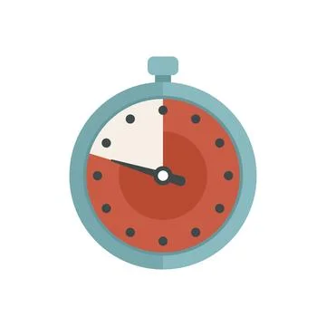 Second stopwatch icon flat vector. Watch timer 스톡 일러스트