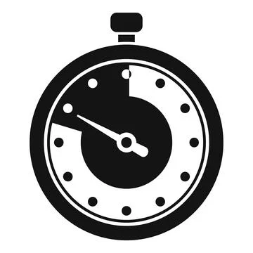 Second stopwatch icon simple vector. Watch timer Stock Illustration