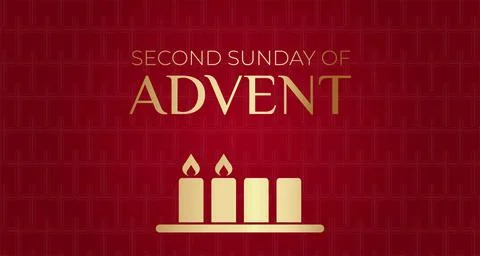 Second Sunday of Advent Background Illustration Design Stock Illustration
